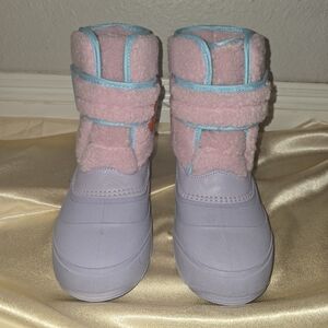 Ozark Trail Girls Snow Boots Size 5 Waterproof -5°F Winter Pink Sherpa BRAND NEW